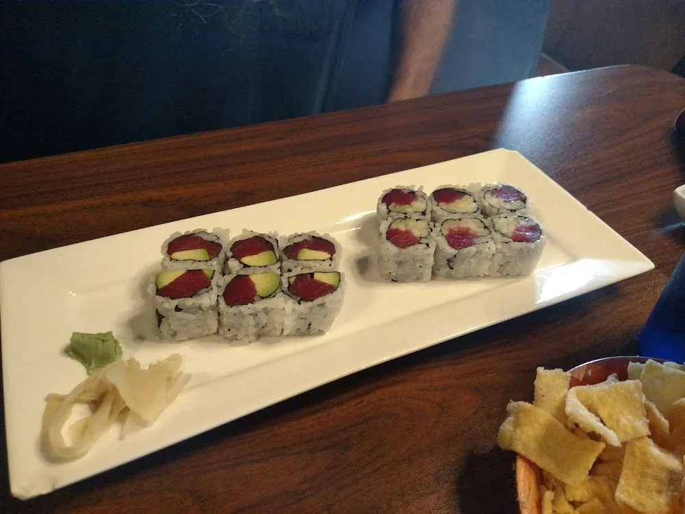 Tuna Avocado and Tuna Cucumber Rolls
